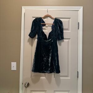 Forever 21 Velvet Green Dress